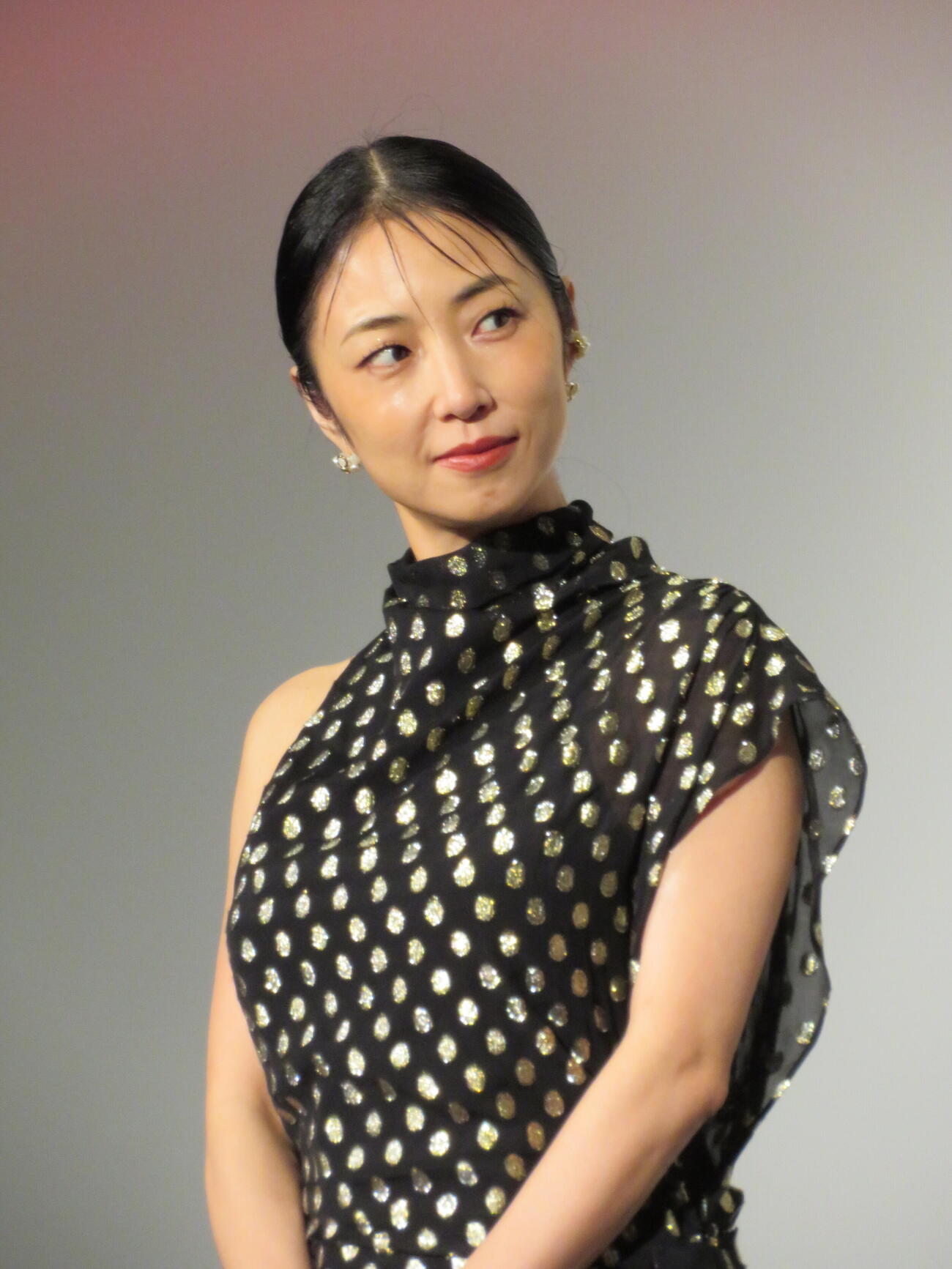 「名無し」公開記念舞台あいさつに登壇したMEGUMI（撮影・村上幸将）
