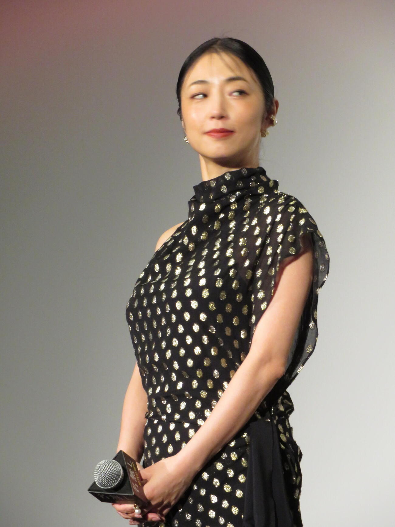「名無し」公開記念舞台あいさつに登壇したMEGUMI（撮影・村上幸将）
