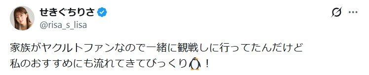 せきぐちりさのXから
