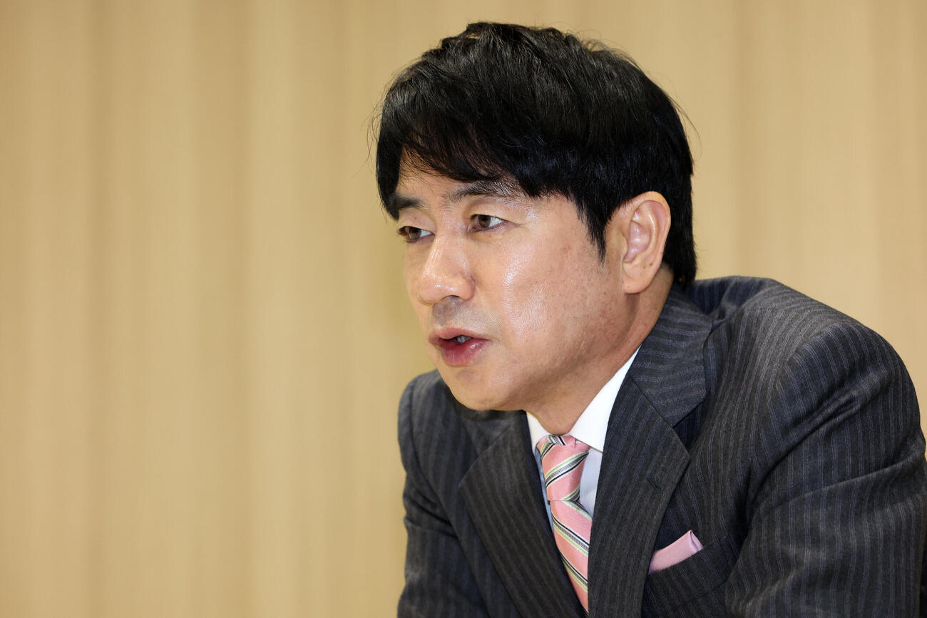 ラストツアーを迎える嵐との思い出を語る羽鳥慎一アナウンサー（撮影・宮地輝）