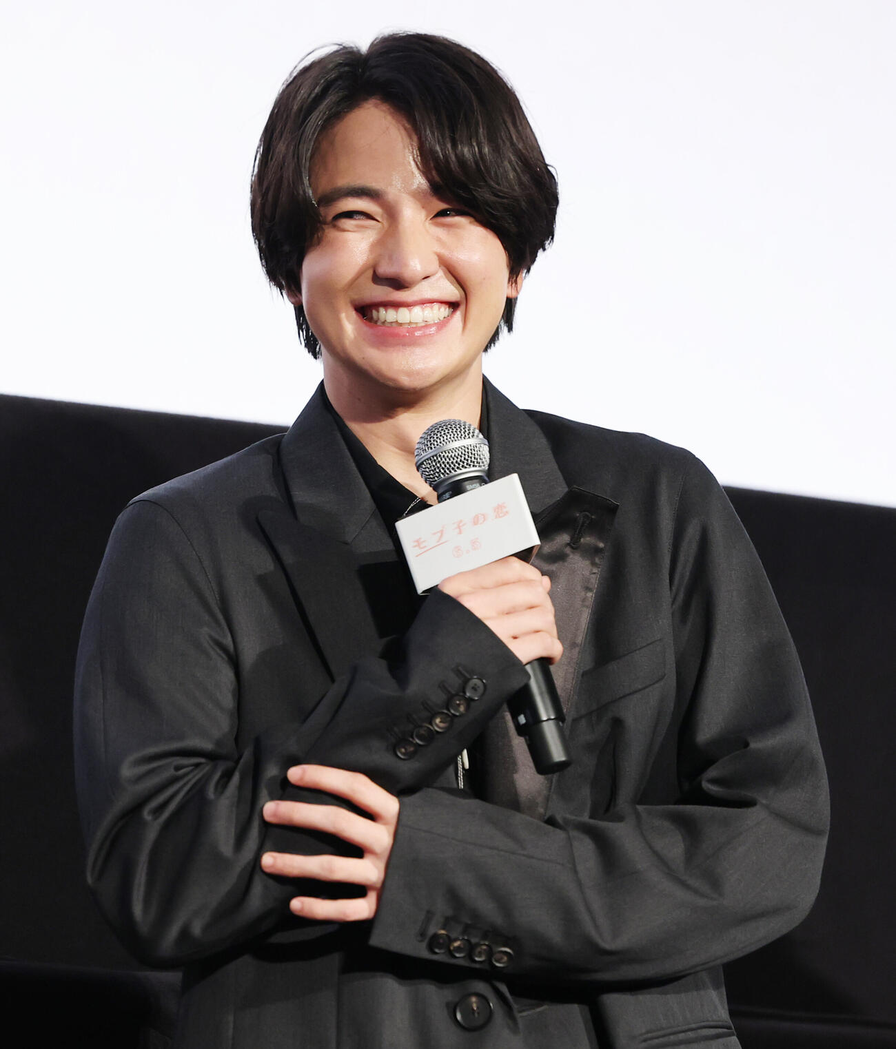 映画「モブ子の恋」公開直前イベントに登場し笑顔をみせる木戸大聖（撮影・野上伸悟）