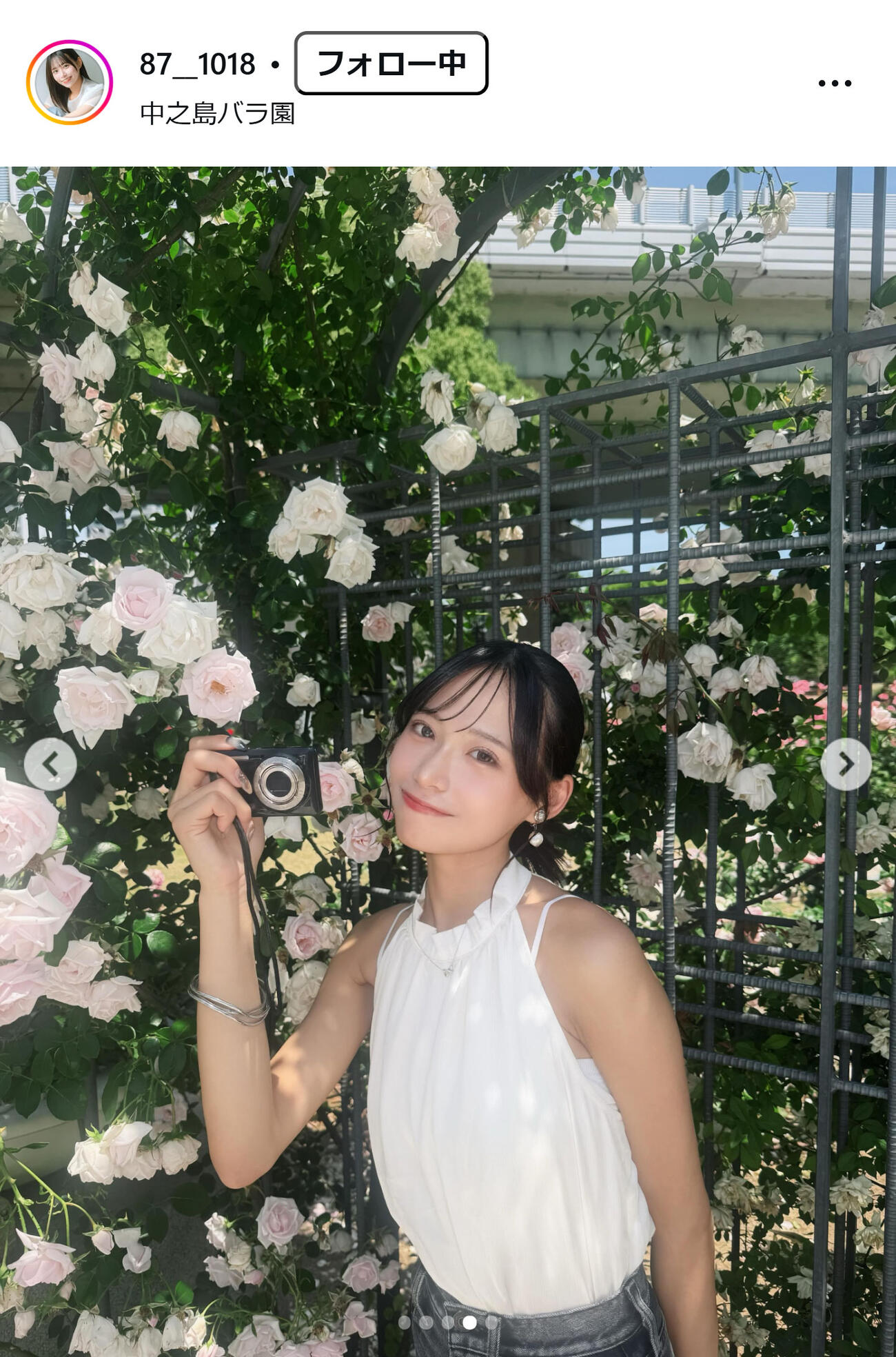 中西花のインスタグラムから