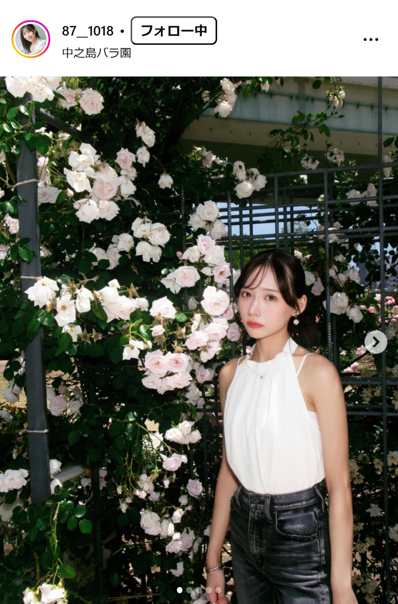 中西花のインスタグラムから