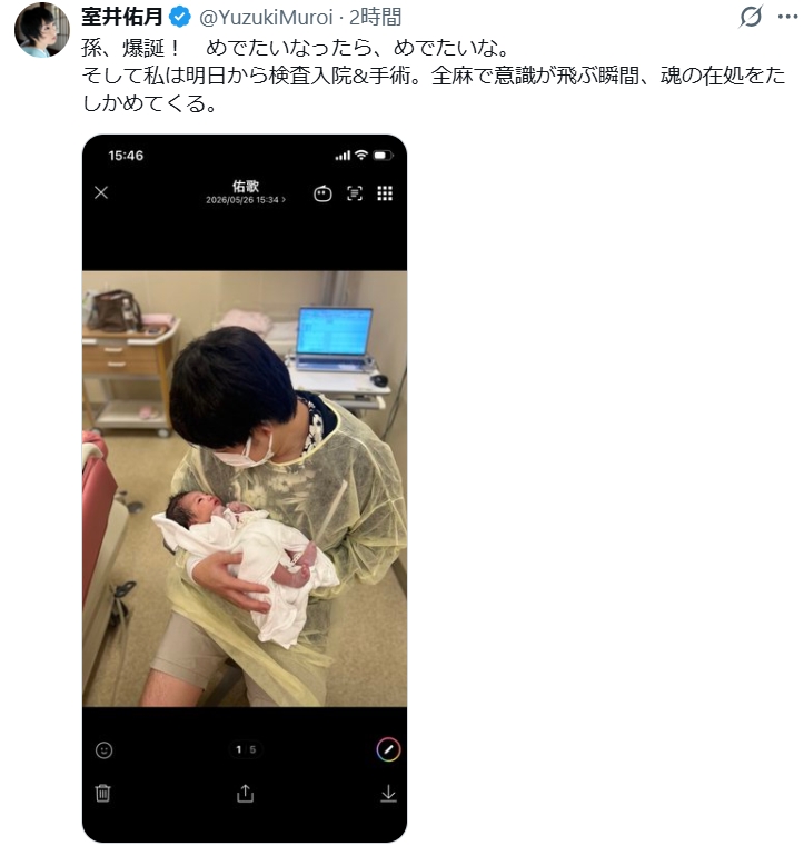 室井佑月のXから