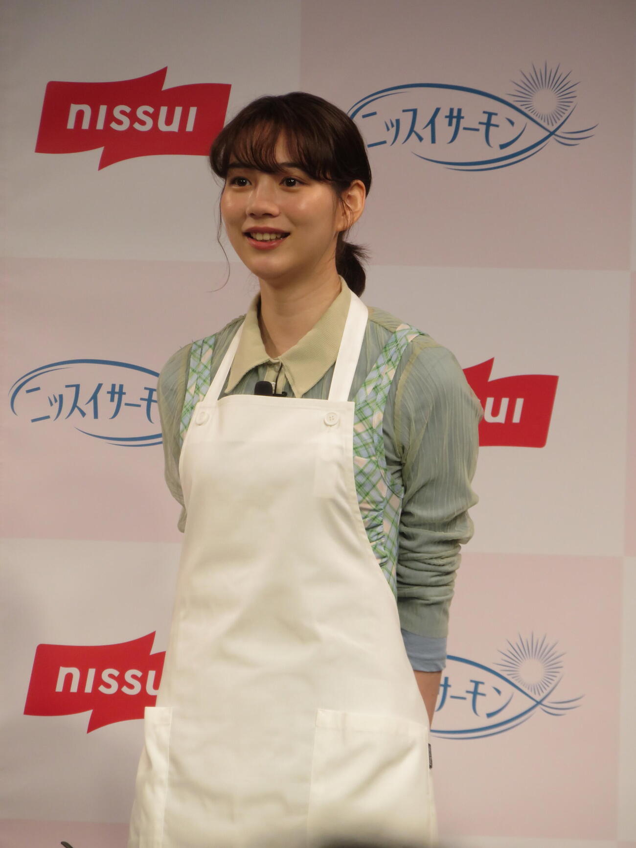 「ニッスイ『国産養殖サーモンに関する事業説明会兼試食会』」に登壇したのん
