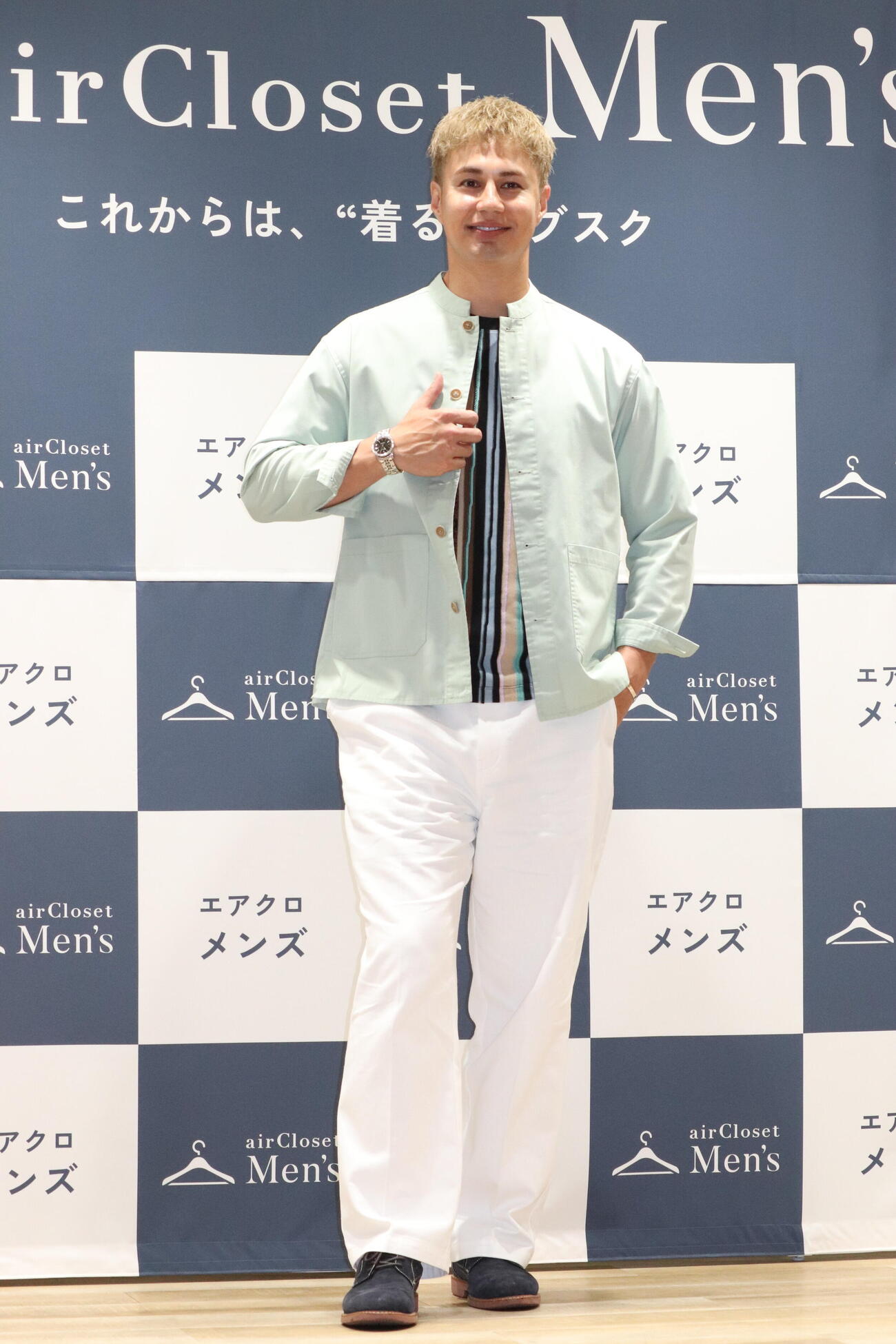 「airCloset Men’s」ローンチ発表会に出席したユージ
