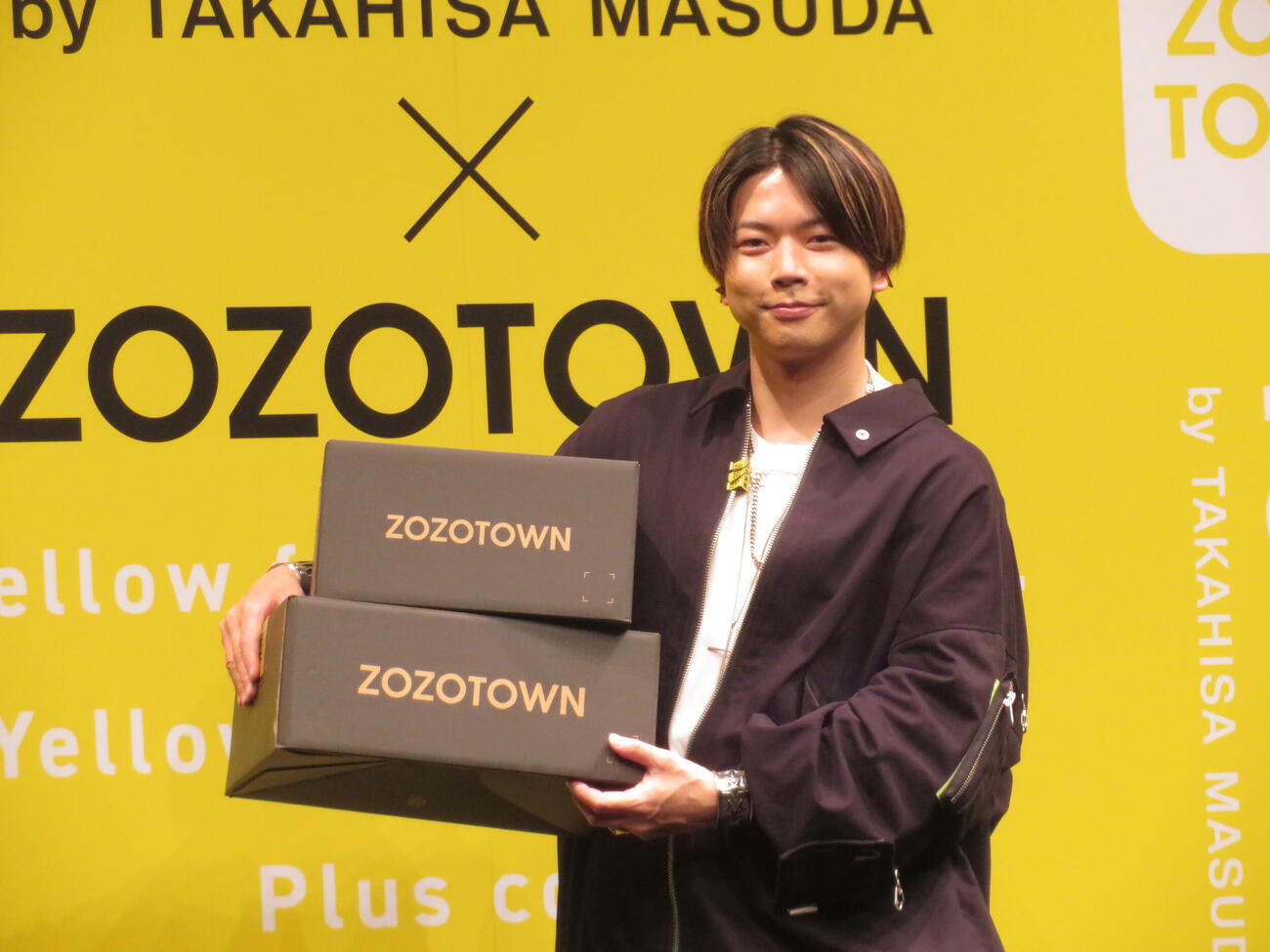 「TAKAHISA MASUDA×ZOZOTOWN」プロジェクト　新ファッションブランド発表会に登壇した増田貴久