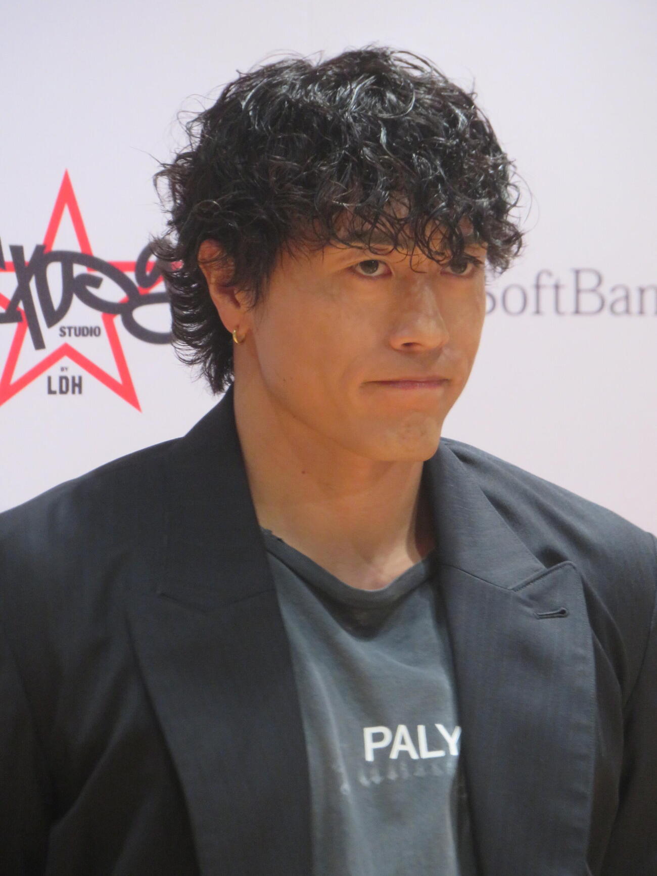 スマホ用ダンス上達支援アプリ“AI DANCE LAB Supported by SoftBank”ローンチ記念イベントに出席した中務裕太（撮影・川田和博）