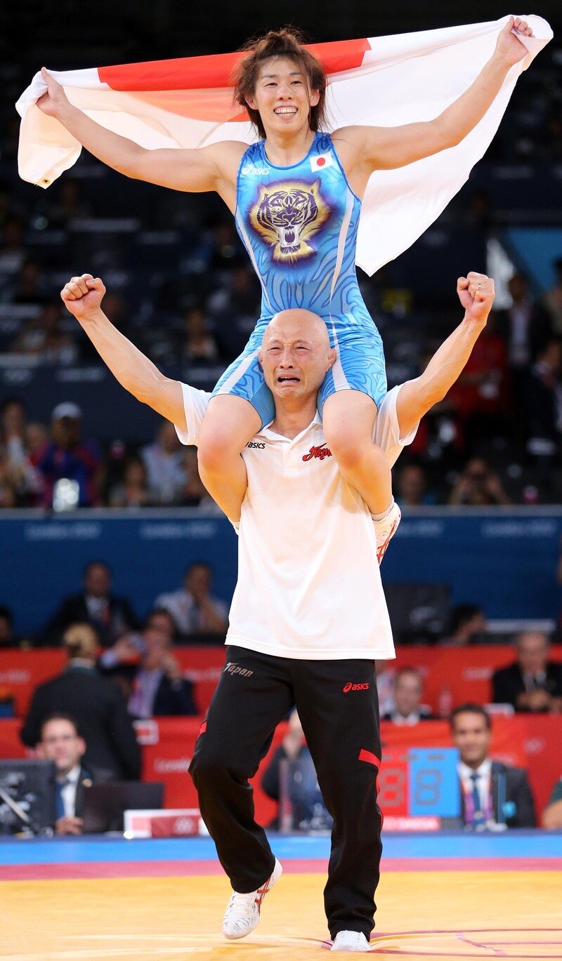 12年8月、ロンドン五輪レスリング女子55キロ級で金メダルを獲得した吉田沙保里さん