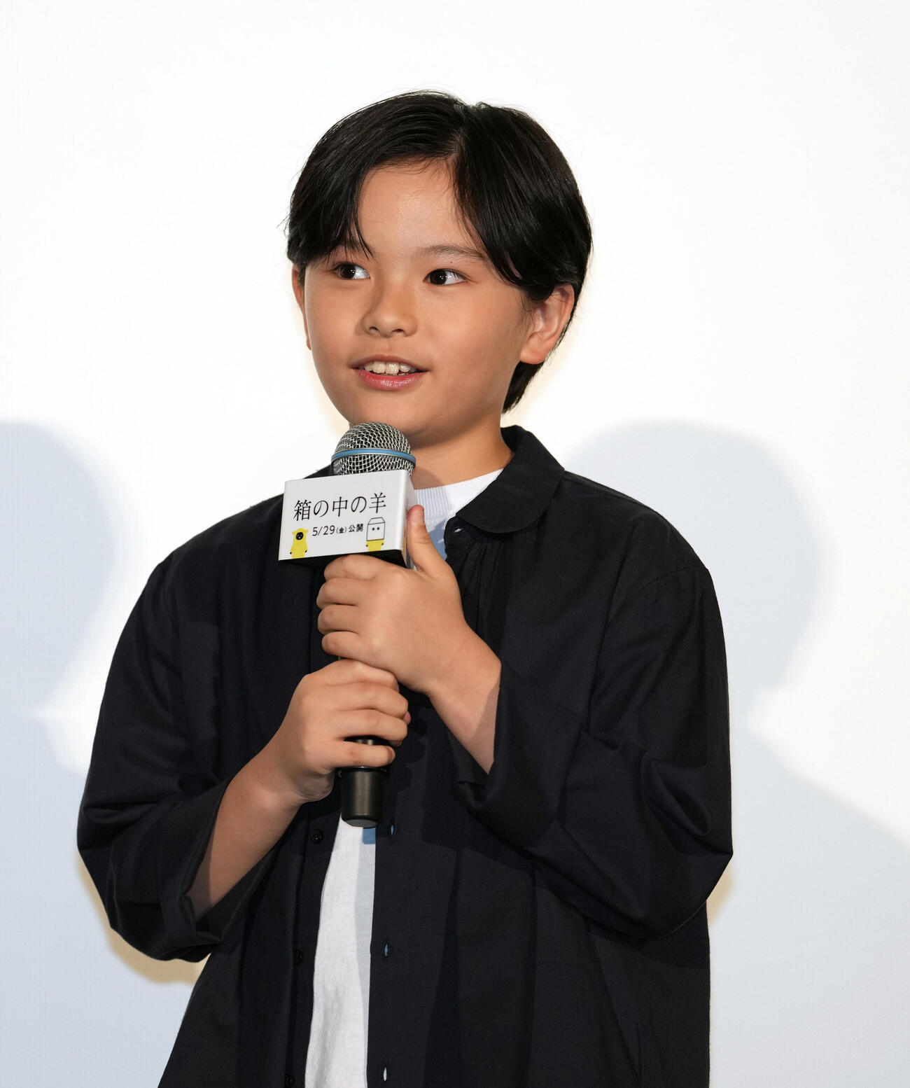 映画「箱の中の羊」初日舞台あいさつに登壇し思いを語る桒木里夢（撮影・小島史椰）