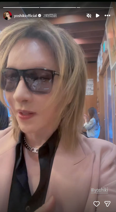 YOSHIKIのインスタグラムから