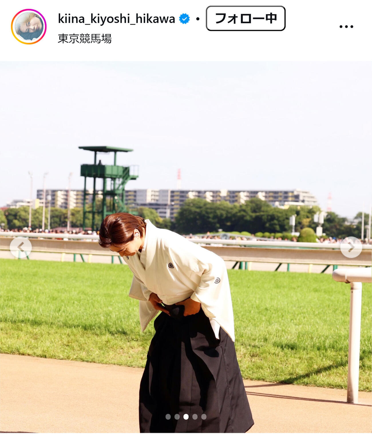 氷川きよしのインスタグラムから