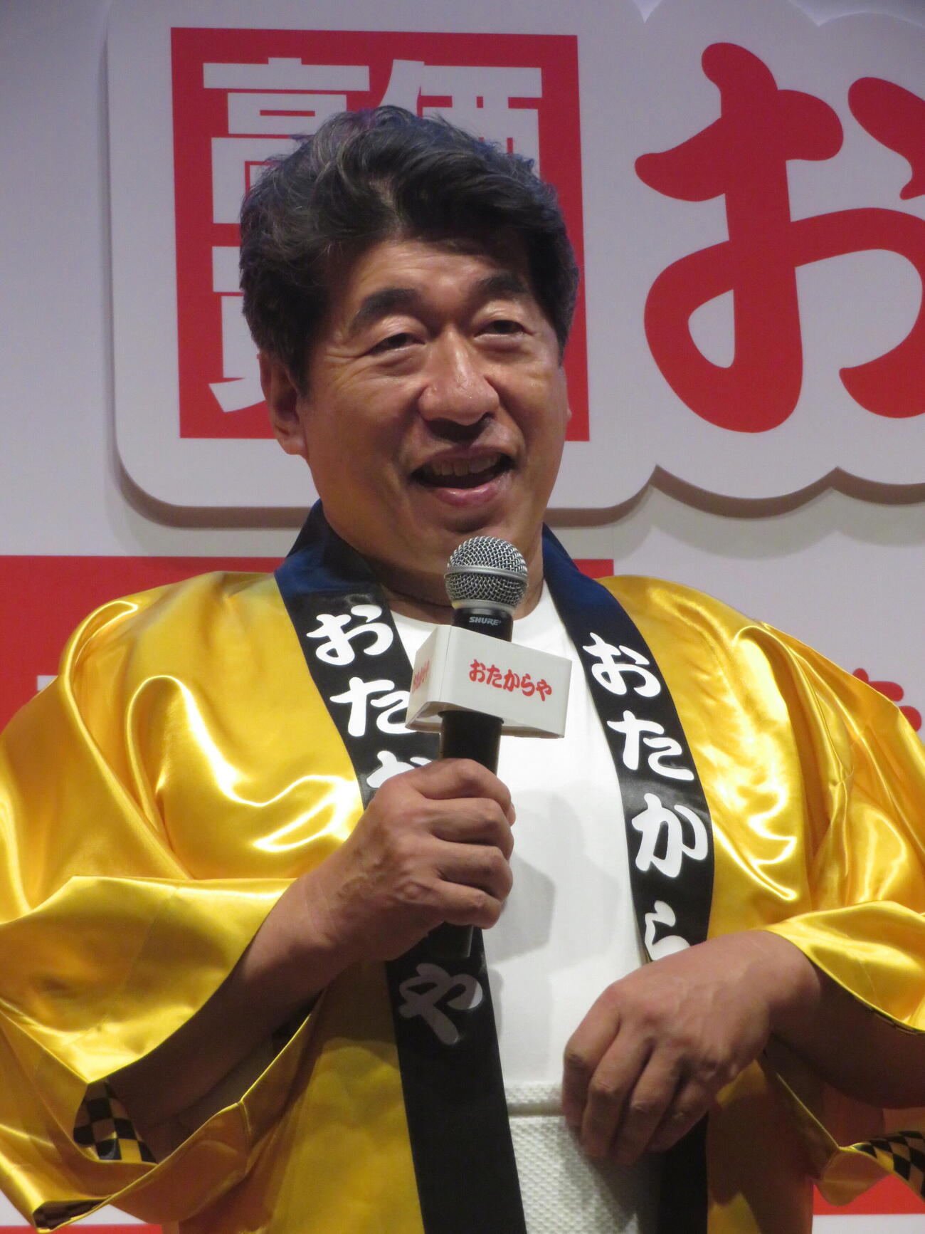 「おたからや」新CM発表会に出席した寺門ジモン（撮影・川田和博）