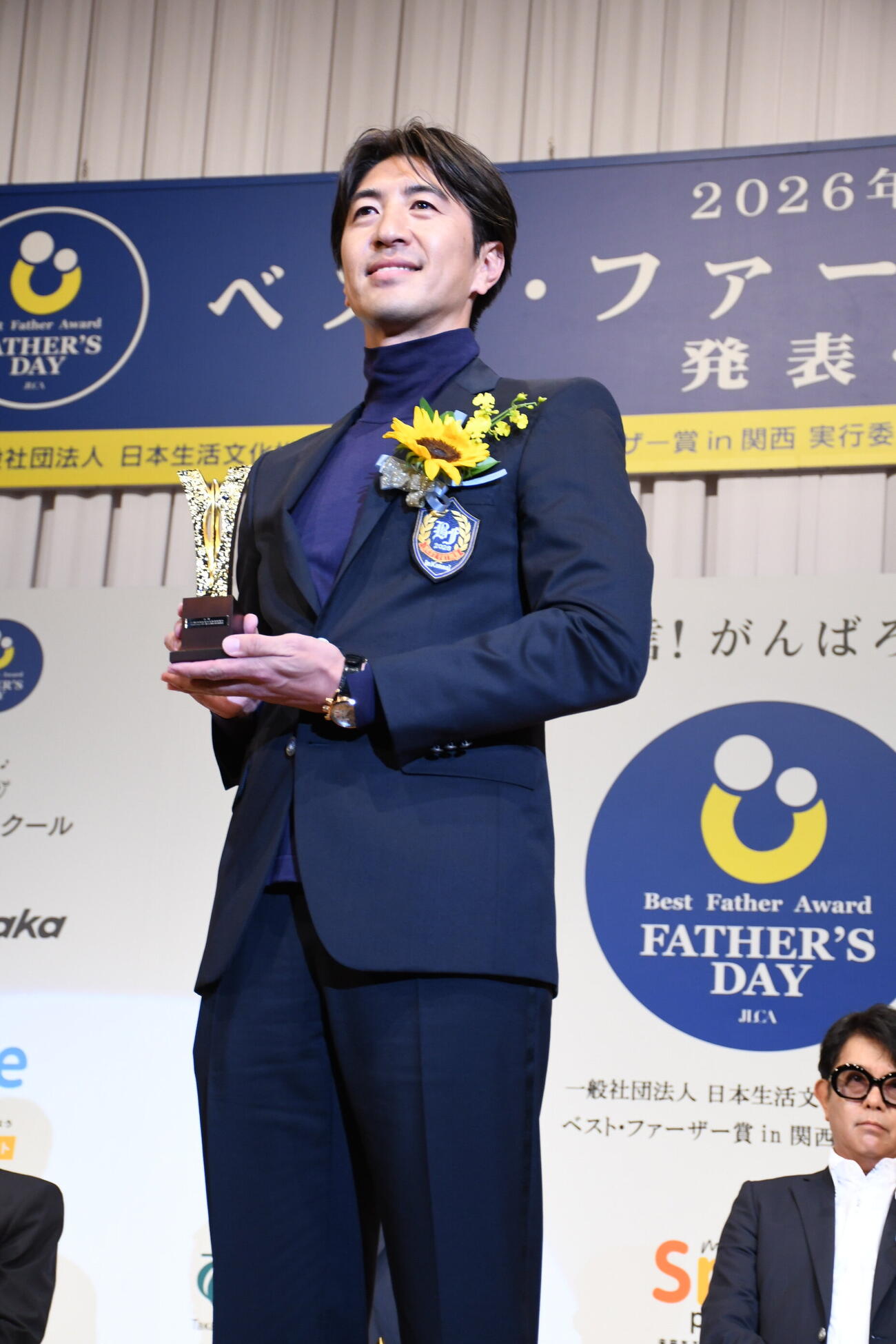 ベスト・ファーザー賞in関西授賞式に出席した田中大貴アナウンサー（撮影・阪口孝志）
