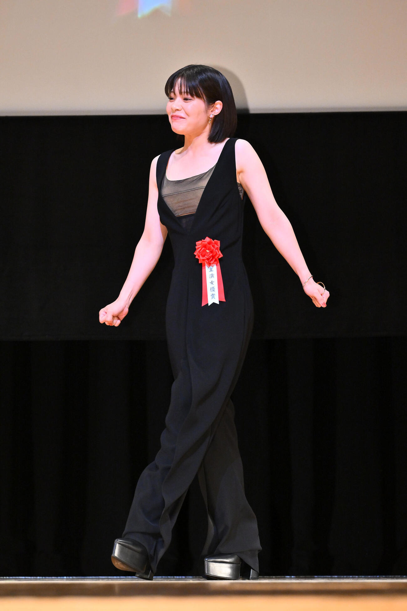 第35回日本映画批評家大賞　主演女優賞を授賞し登壇する岸井ゆきの（撮影・滝沢徹郎）＝2026年6月1日