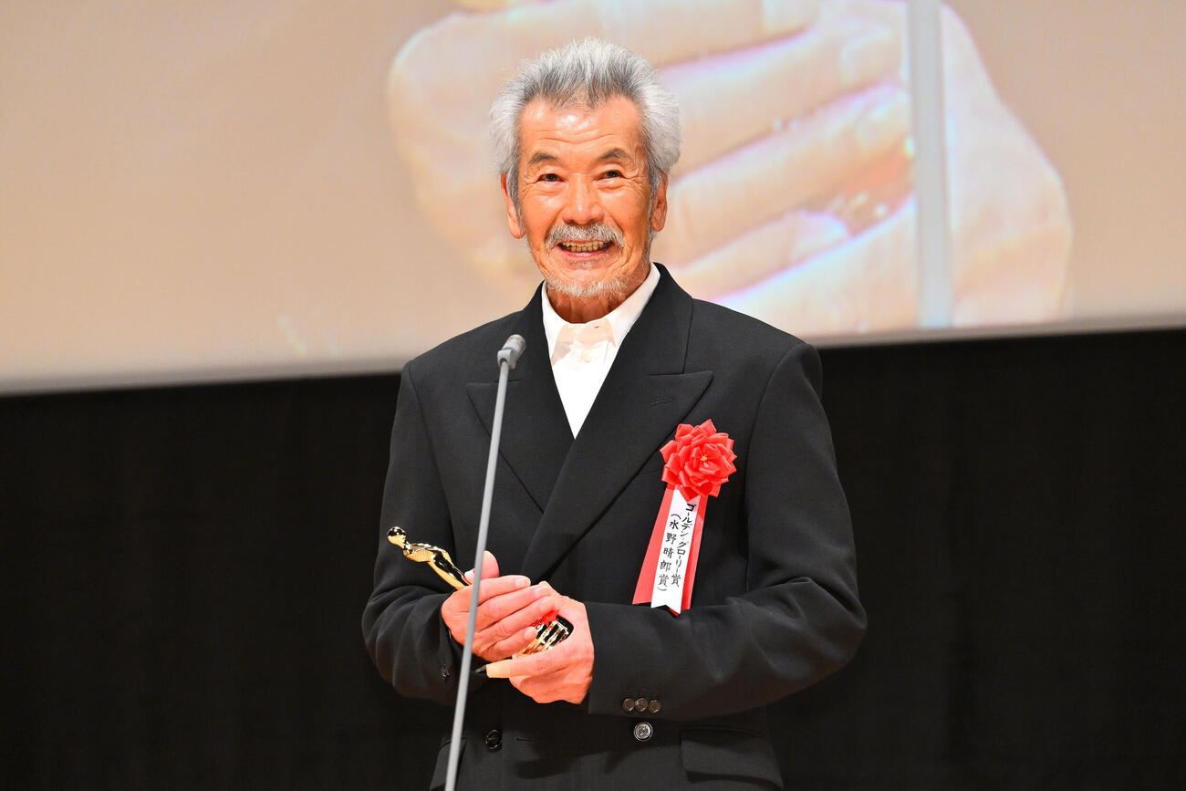 第35回日本映画批評家大賞　ゴールデン・グローリー賞（水野晴郎賞）を授賞した田中泯（撮影・滝沢徹郎）＝2026年6月1日