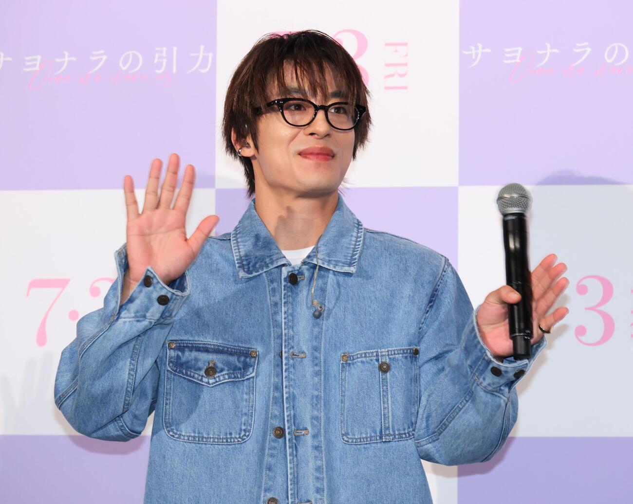 映画「サヨナラの引力」舞台あいさつでク・ギョファン（撮影・中島郁夫）