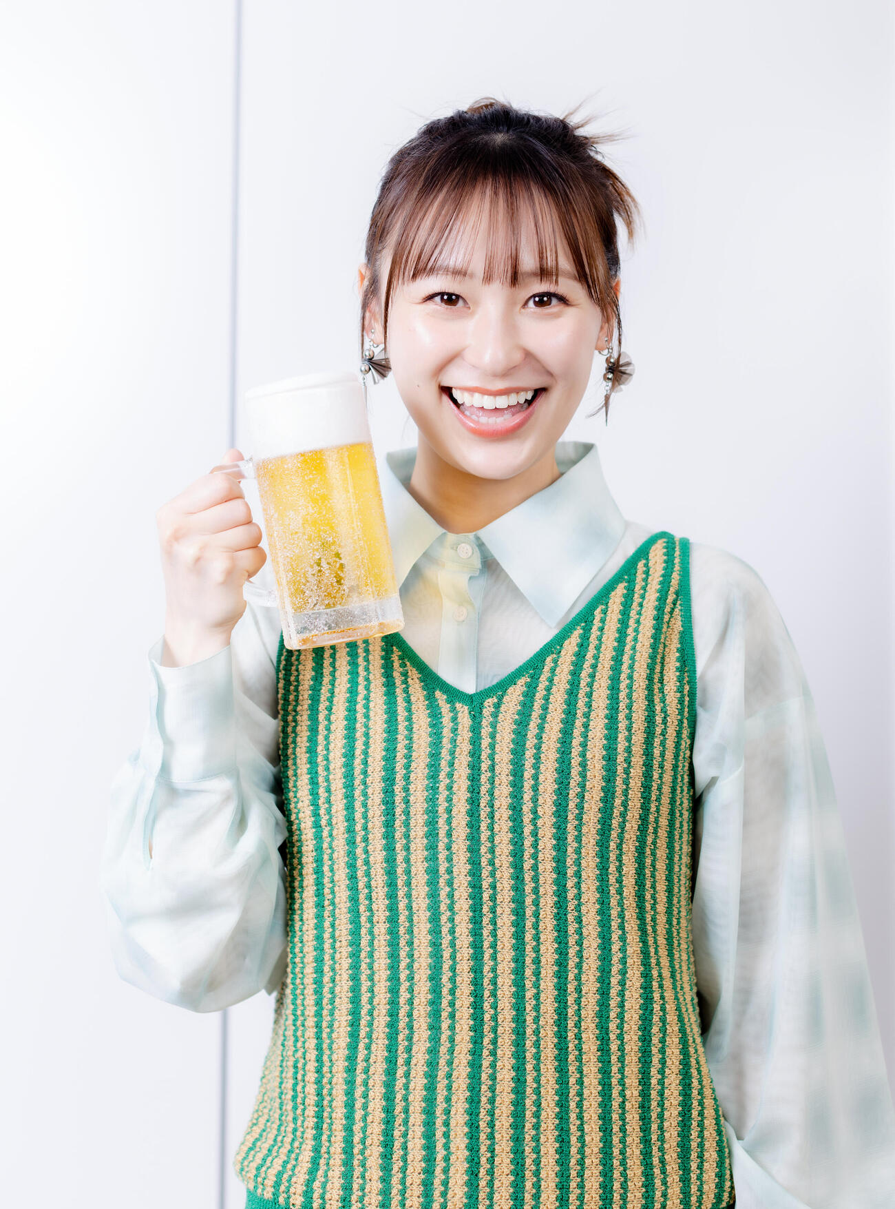 新キャストとして出演中のBS－TBSグルメ番組「町中華で飲ろうぜ」への思いを語った鈴木美羽（撮影・河田真司）