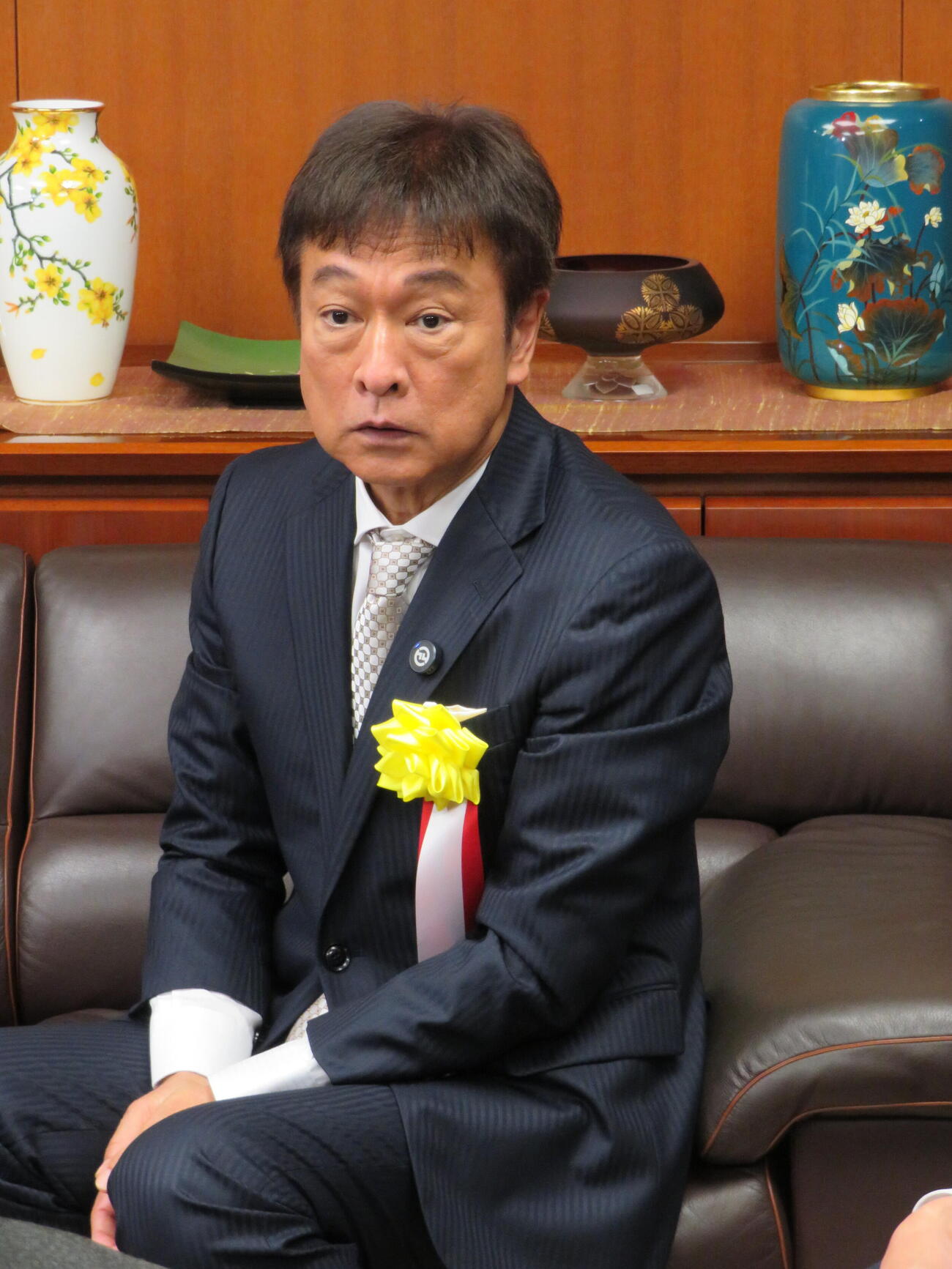国土交通省で第67回交通文化賞を受賞した太川陽介（撮影・村上幸将）