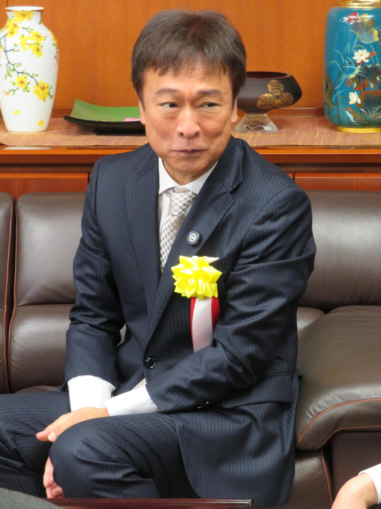 国土交通省で第67回交通文化賞を受賞した太川陽介（撮影・村上幸将）