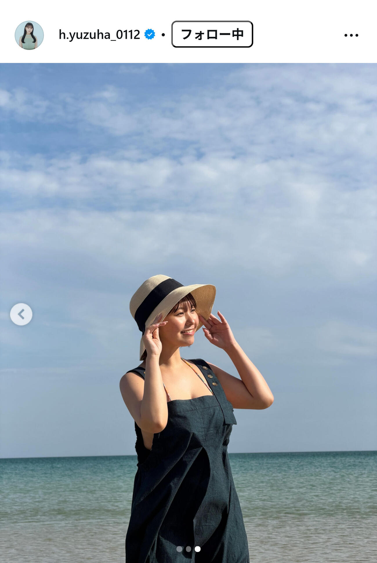 本郷柚巴のインスタグラムから