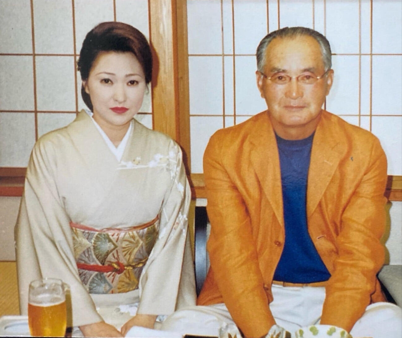 長嶋茂雄さんとツーショット（山口かおるのブログから）