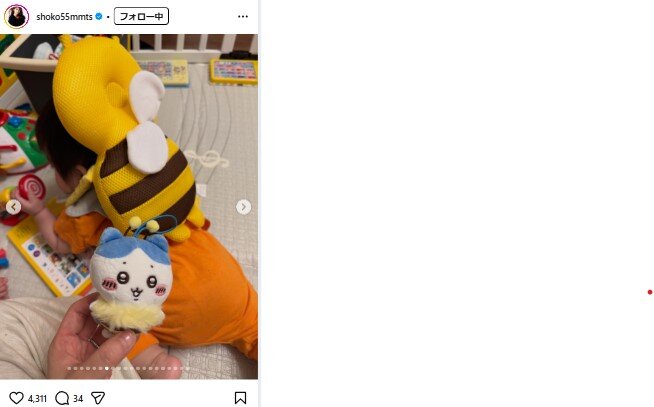 中川翔子のインスタグラムから