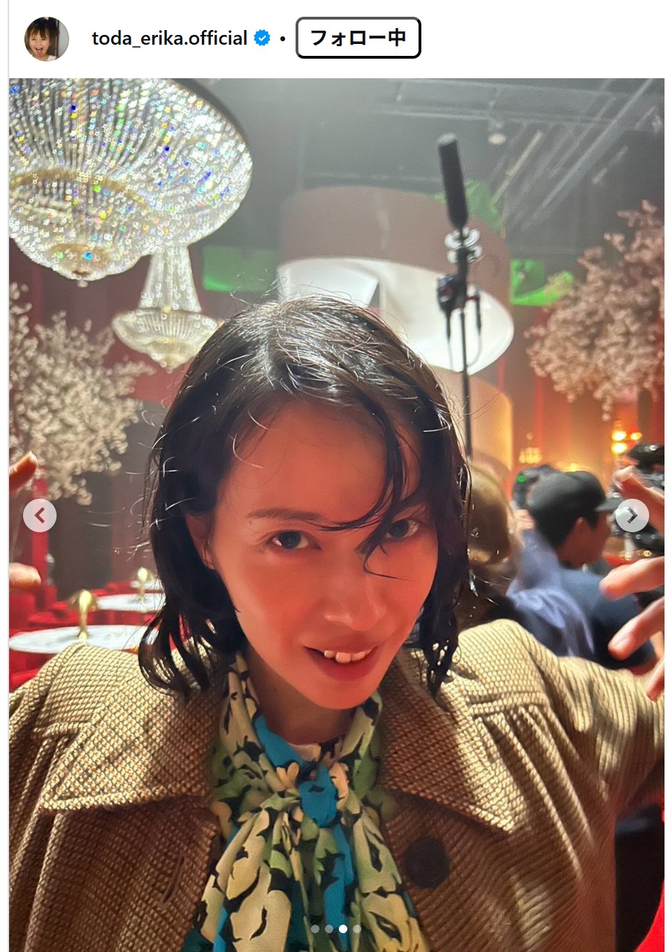 戸田恵梨香のインスタグラムから