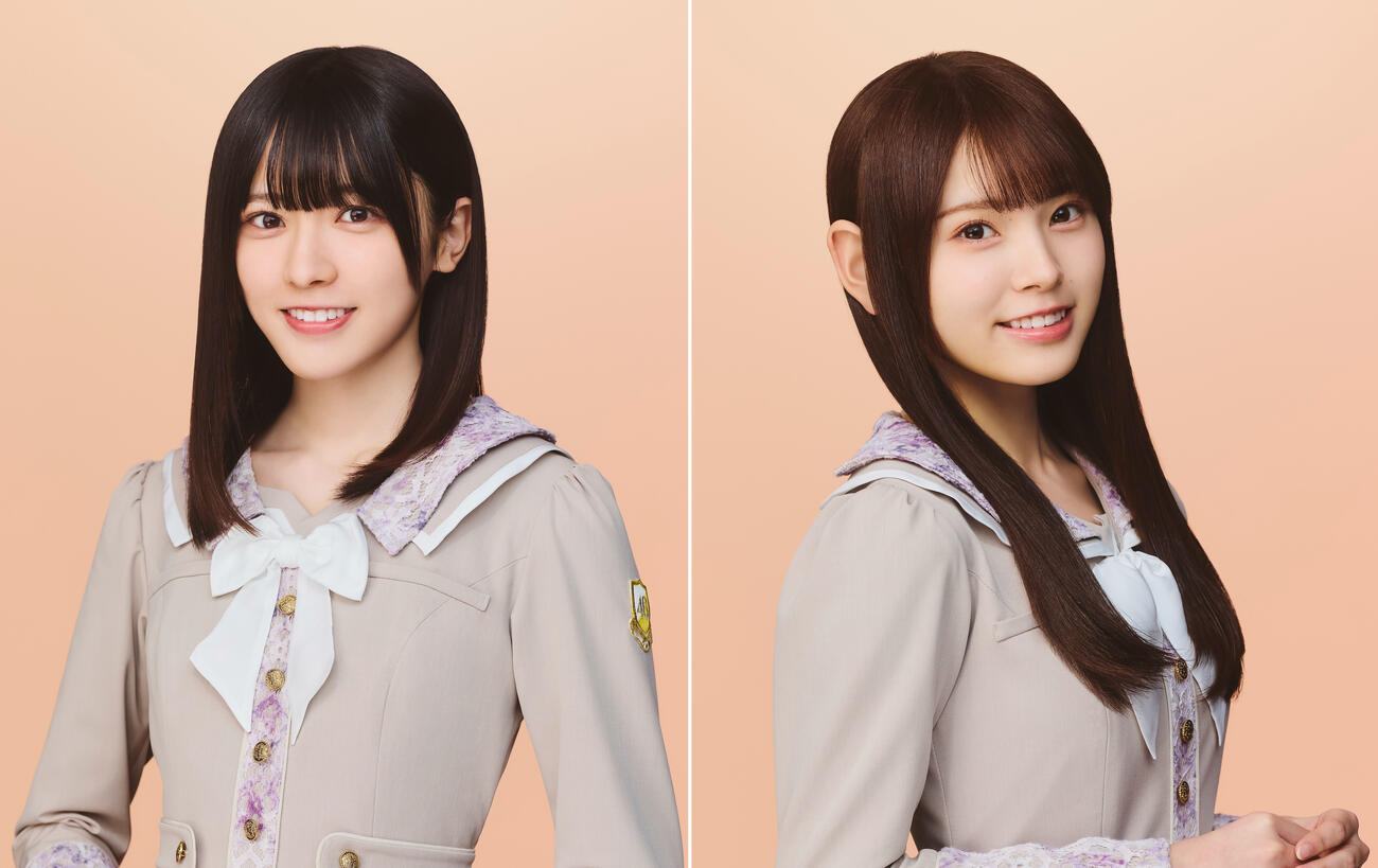 乃木坂46大越ひなの（左）、森平麗心