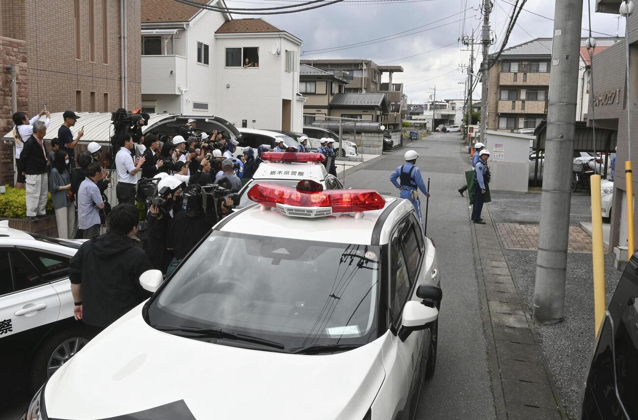 クマが現れた宇都宮市の住宅街＝9日午後
