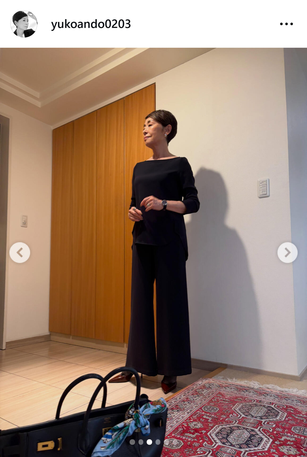 安藤優子のインスタグラムから