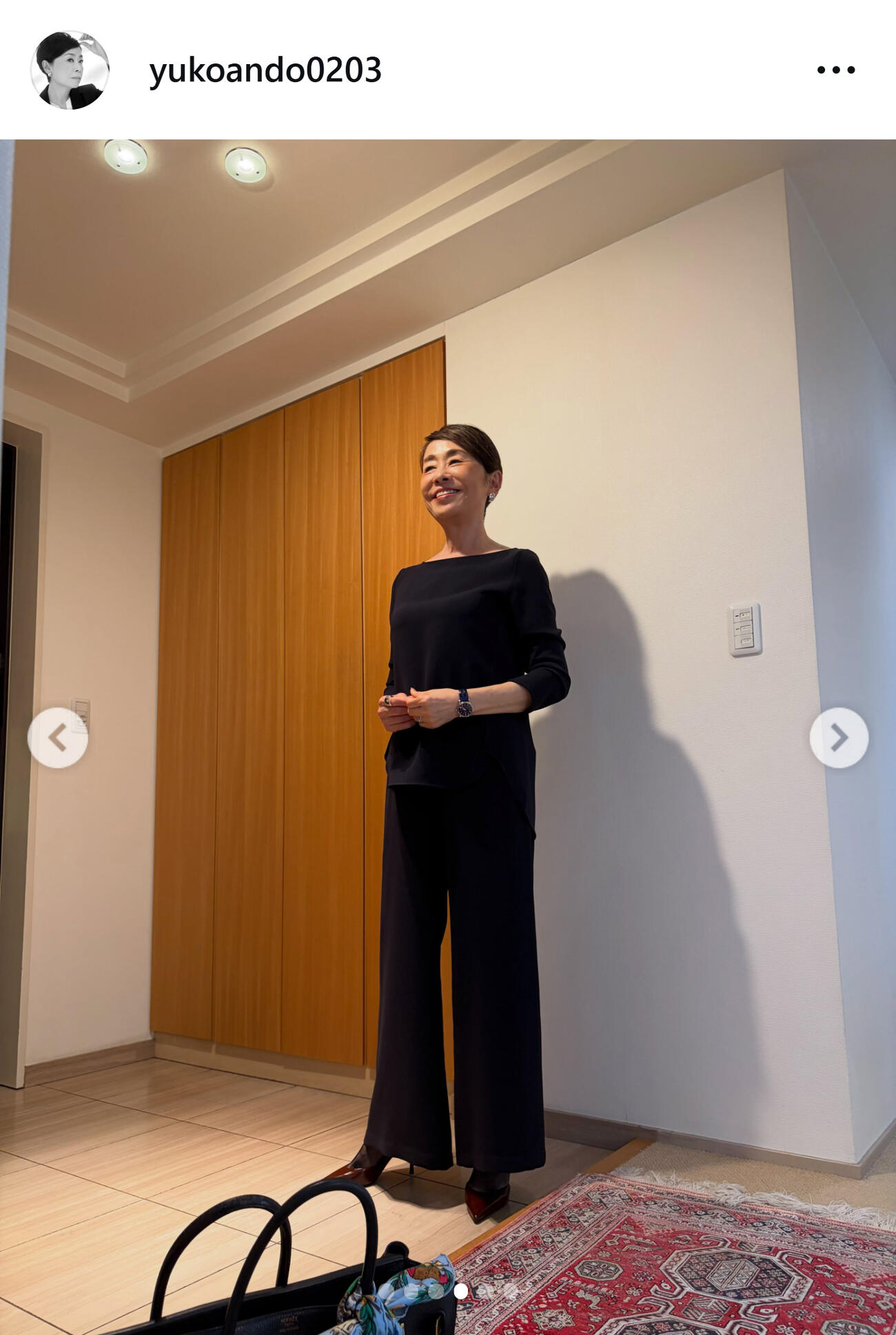安藤優子のインスタグラムから