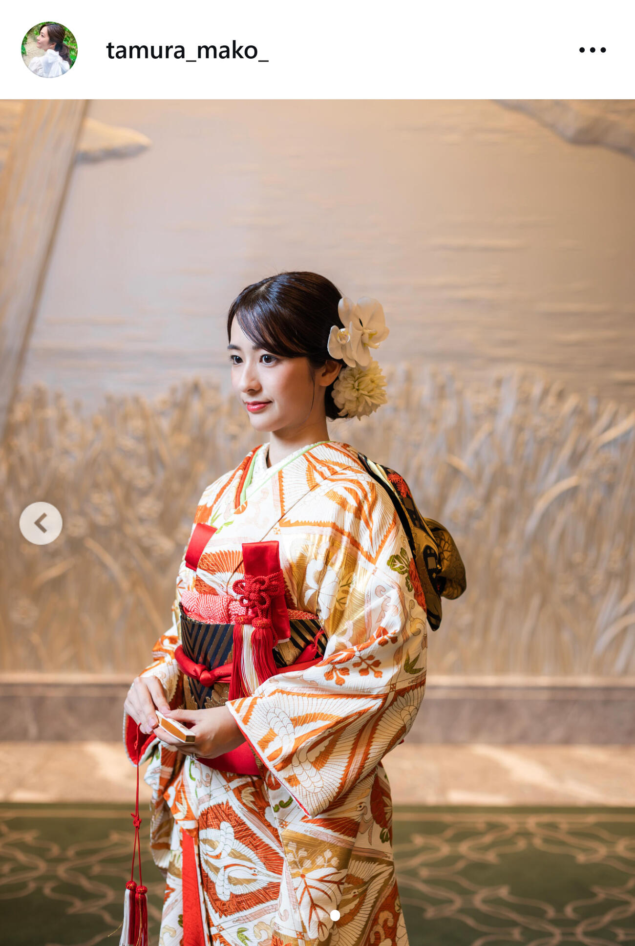 TBS田村真子アナのインスタグラムから