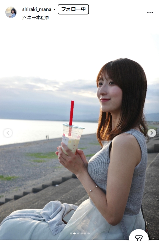 白木愛奈アナのインスタグラムから