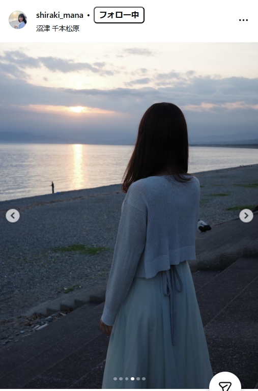 白木愛奈アナのインスタグラムから
