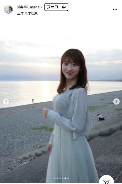 白木愛奈アナのインスタグラムから