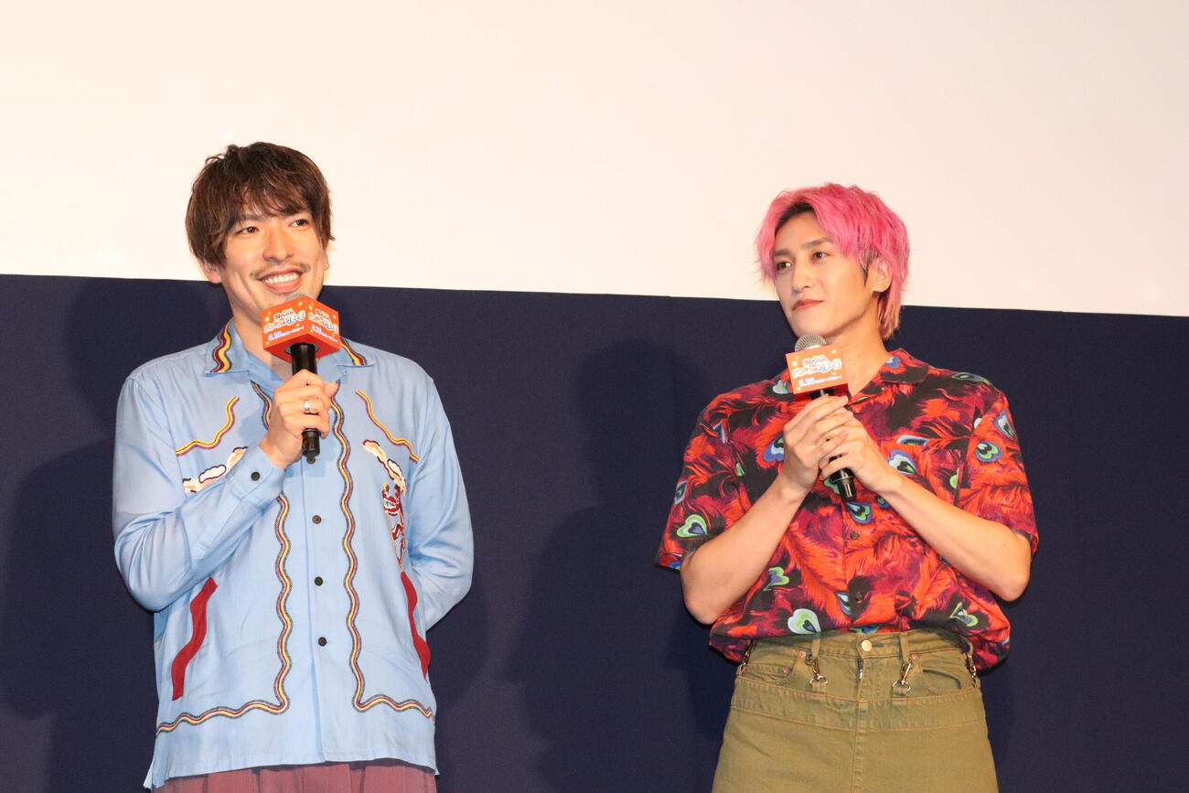 映画「それいけ！　アンパンマン　パンタンと約束の星」完成披露上映会に出席したEXIT