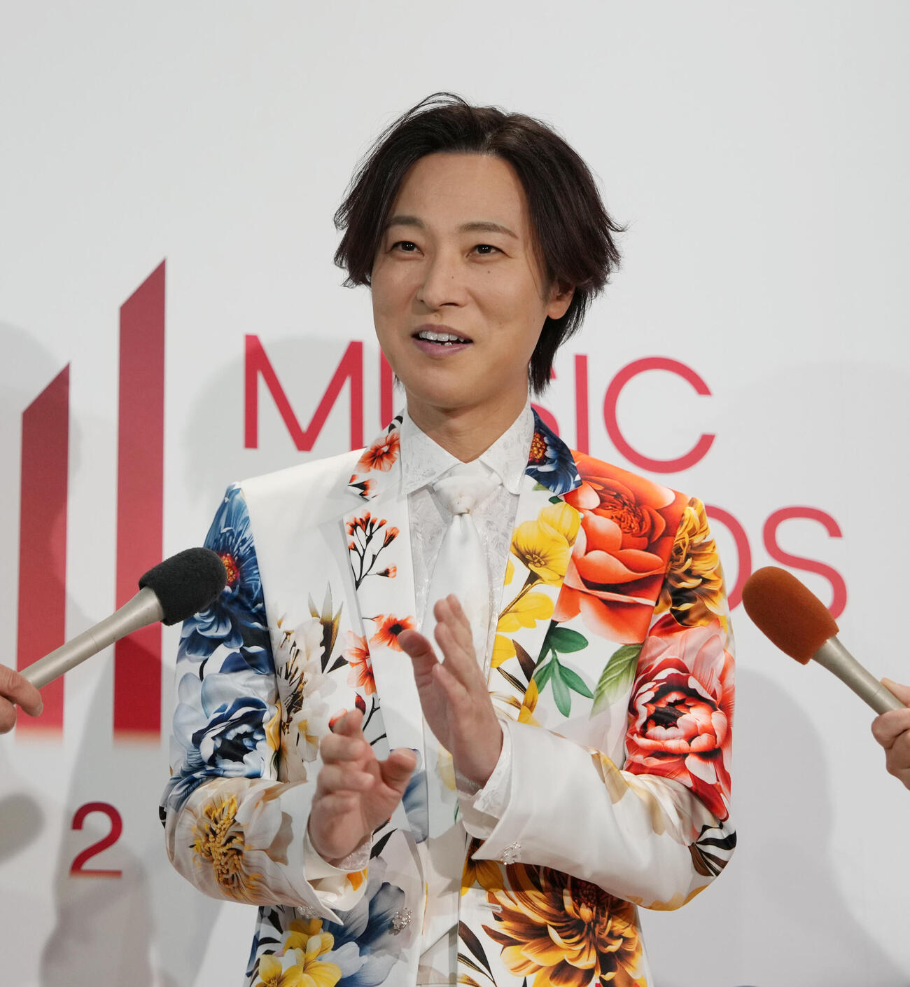 MUSIC AWARDS JAPAN2026　演歌・歌謡曲LIVE囲み取材で意気込みを語る山内惠介（撮影・小島史椰）