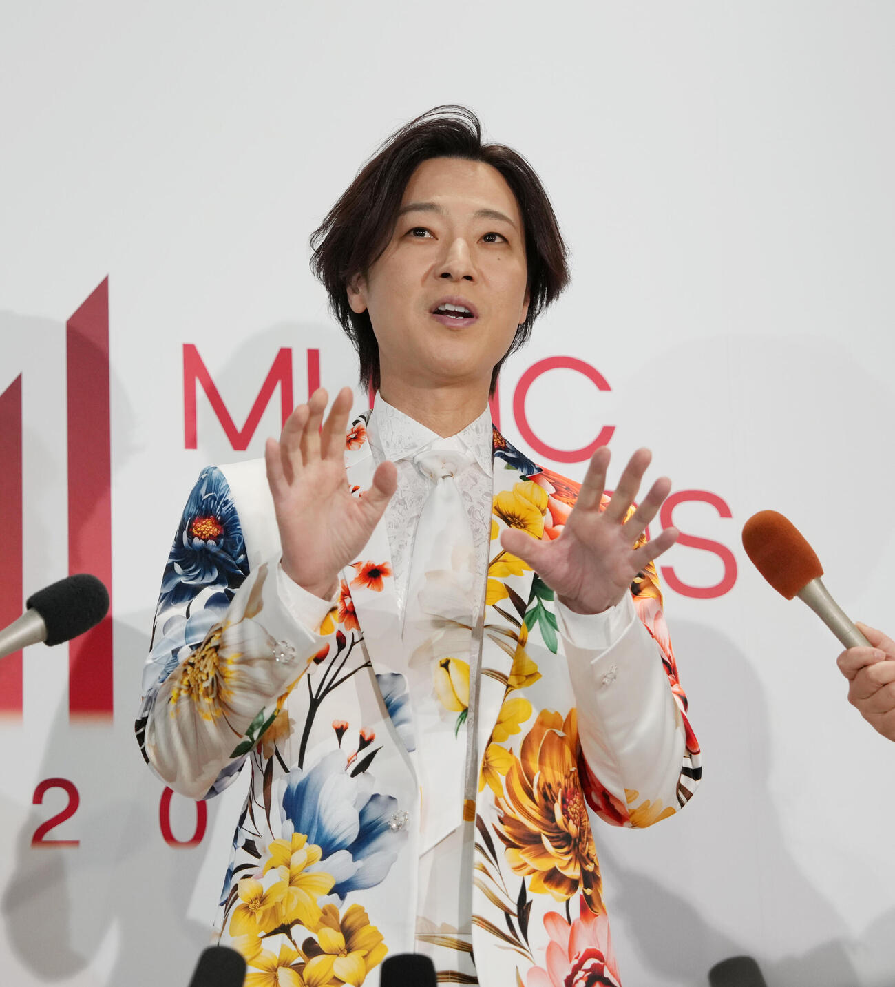 MUSIC AWARDS JAPAN2026　演歌・歌謡曲LIVE囲み取材で意気込みを語る山内惠介（撮影・小島史椰）