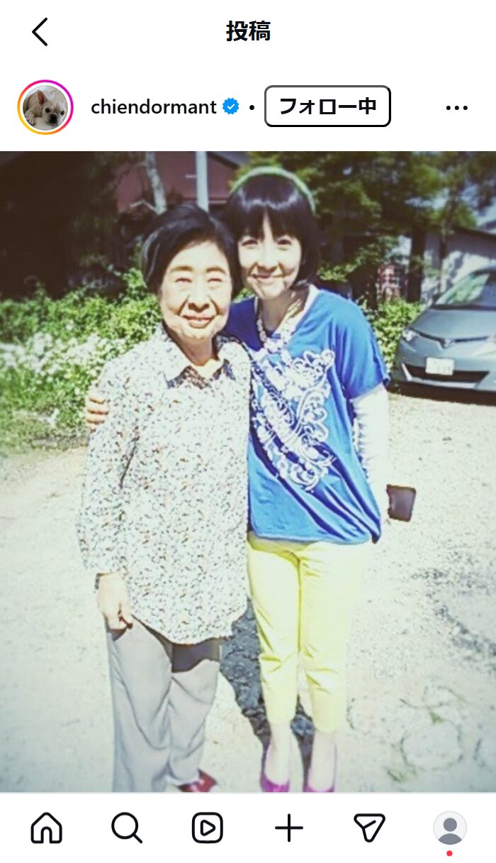 藤田朋子のインスタグラムから