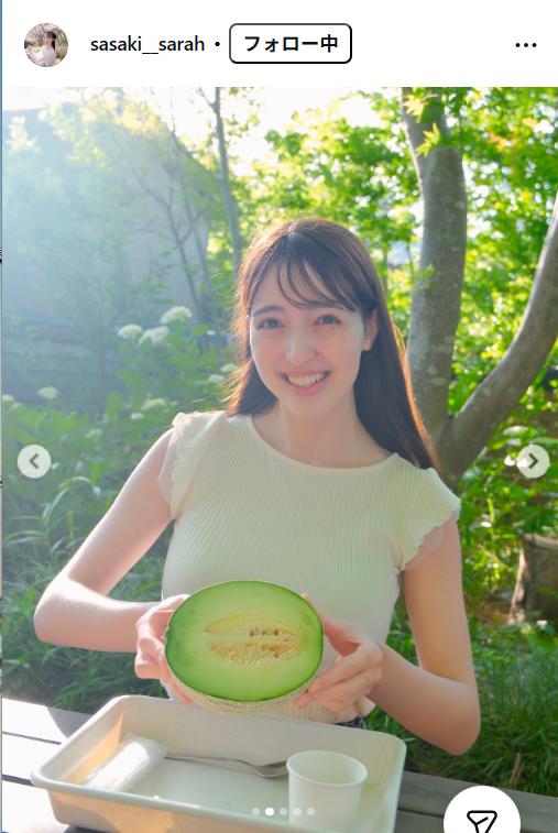 佐々木沙羅アナのインスタグラムから