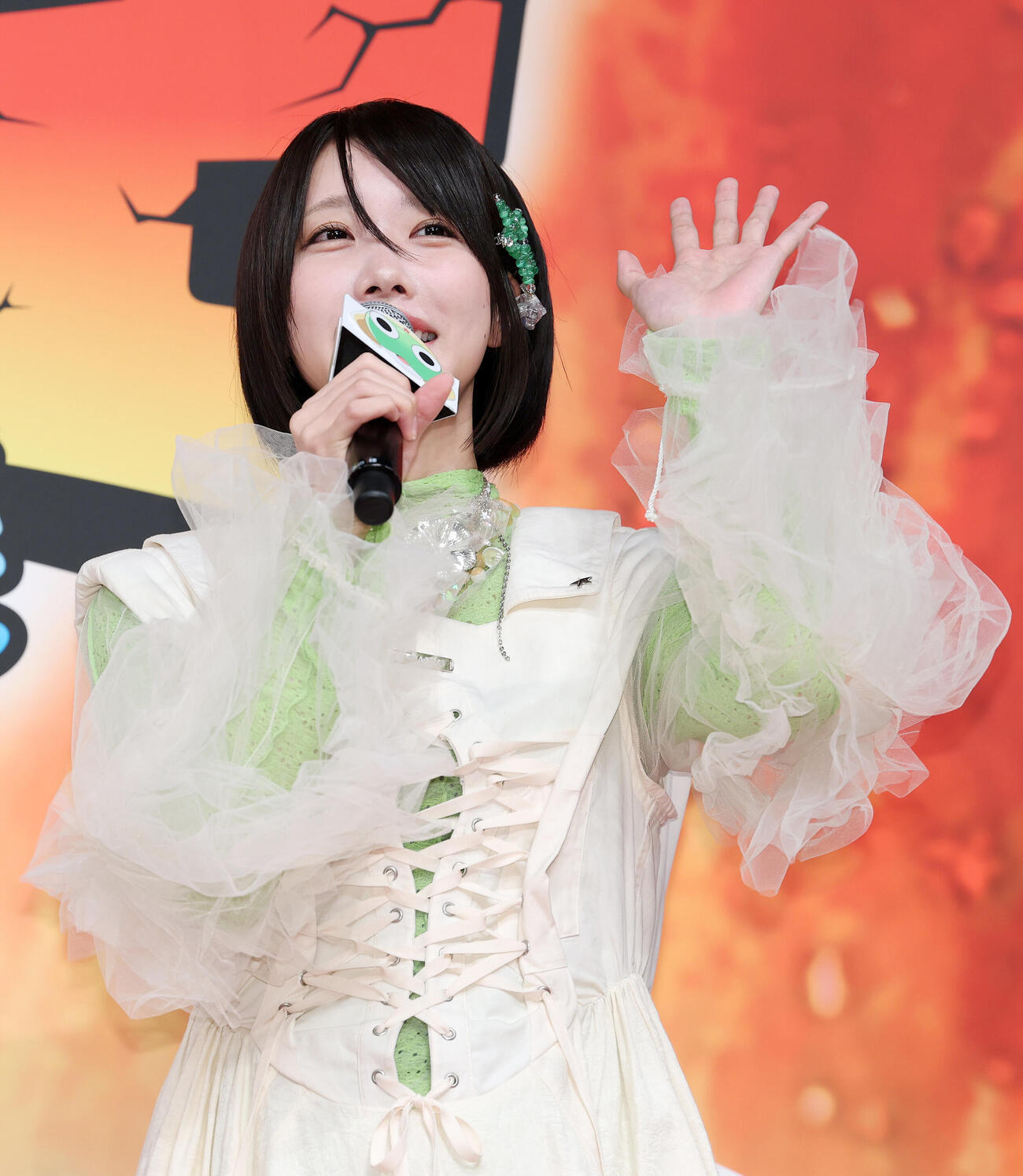 公開直前イベントに臨むあの（撮影・鈴木正人）
