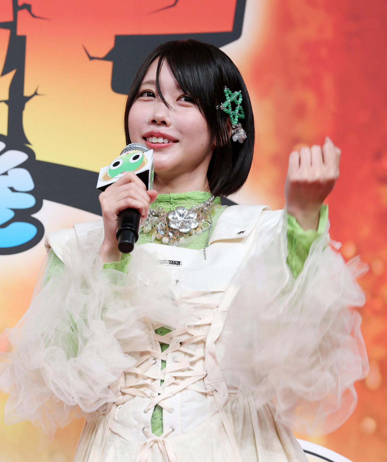 公開直前イベントに臨むあの（撮影・鈴木正人）