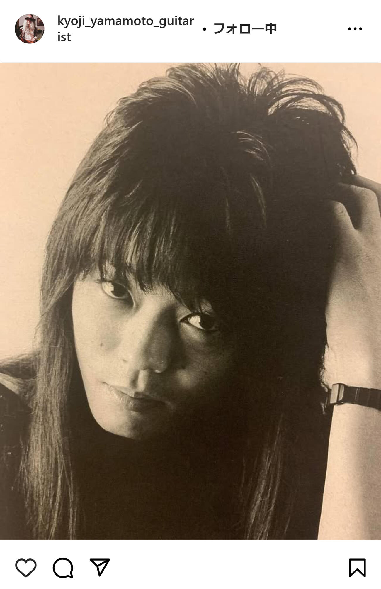 新美俊宏さんの写真（山本恭司のインスタグラムから）