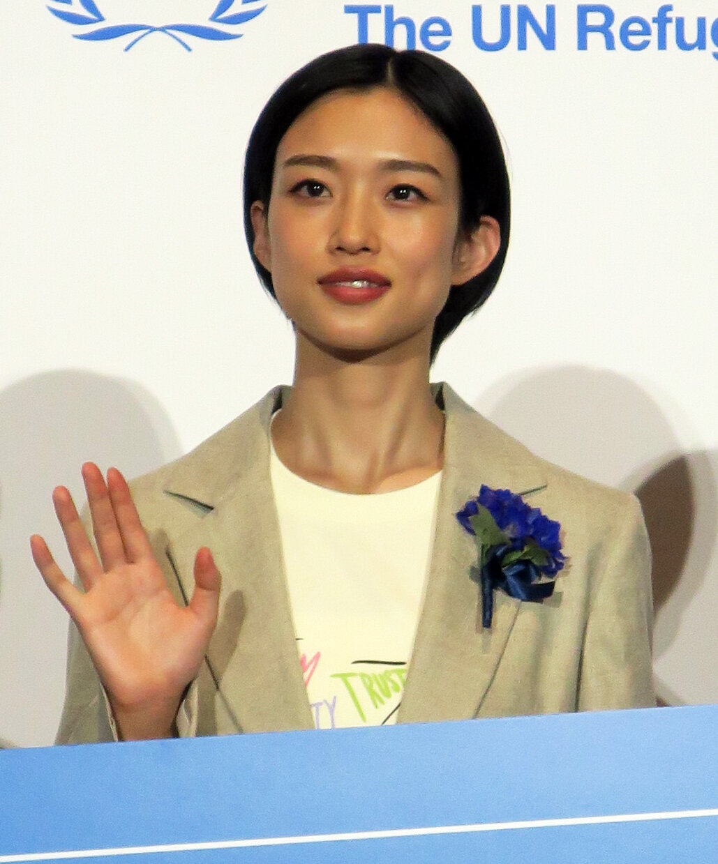 「FIRST RETAILING×UNHCR共同メディア説明会」に登壇した河合優実