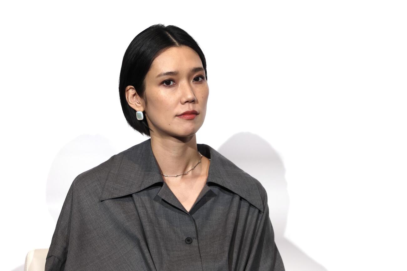 ユニクロ「PEACE FOR ALL×難民映画基金ショートフィルム日本最速上映会」に登壇した岡本多緒（撮影・宮地輝）