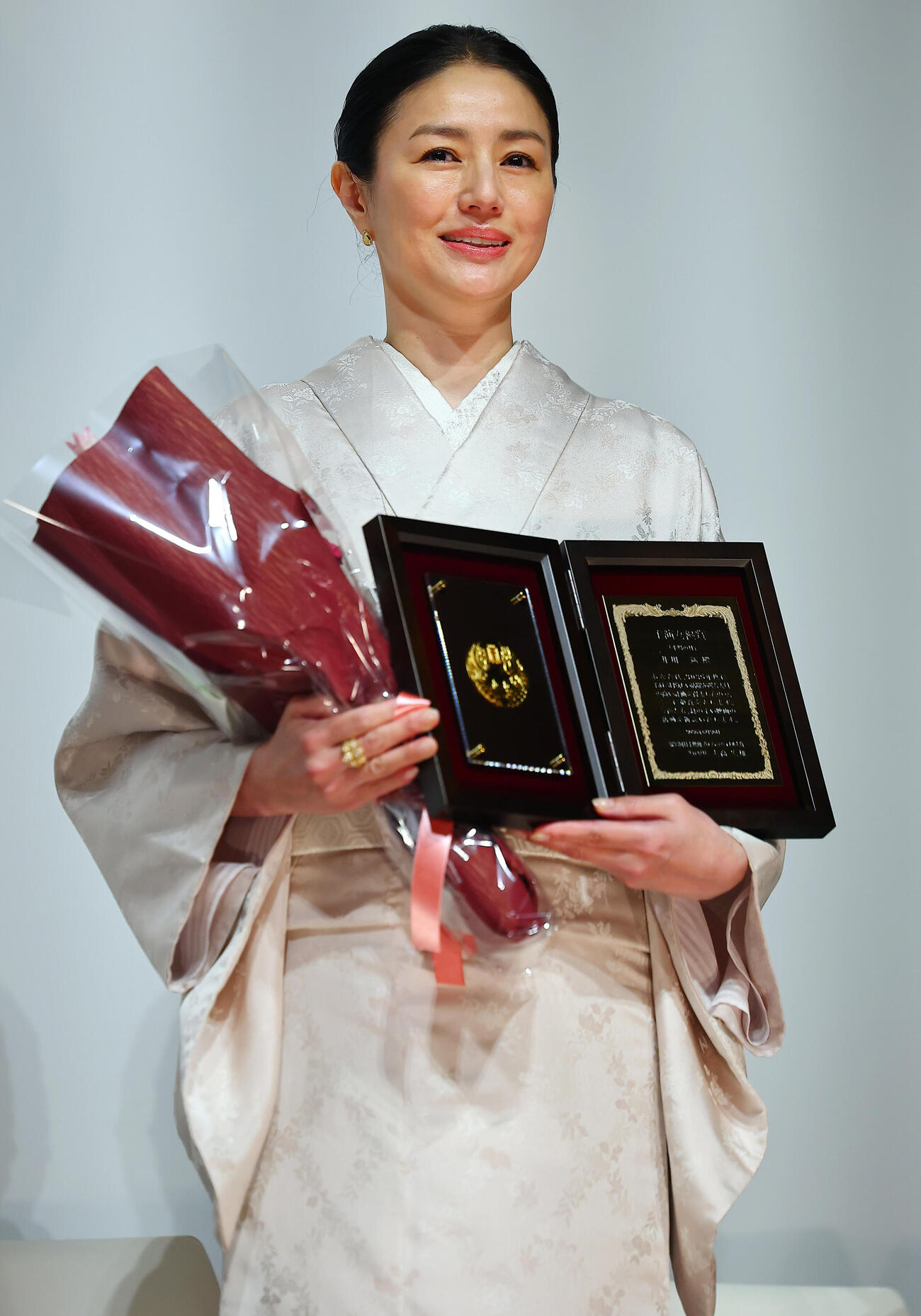 「平場の月」で主演女優賞を受賞した井川遥（撮影・野上伸悟）