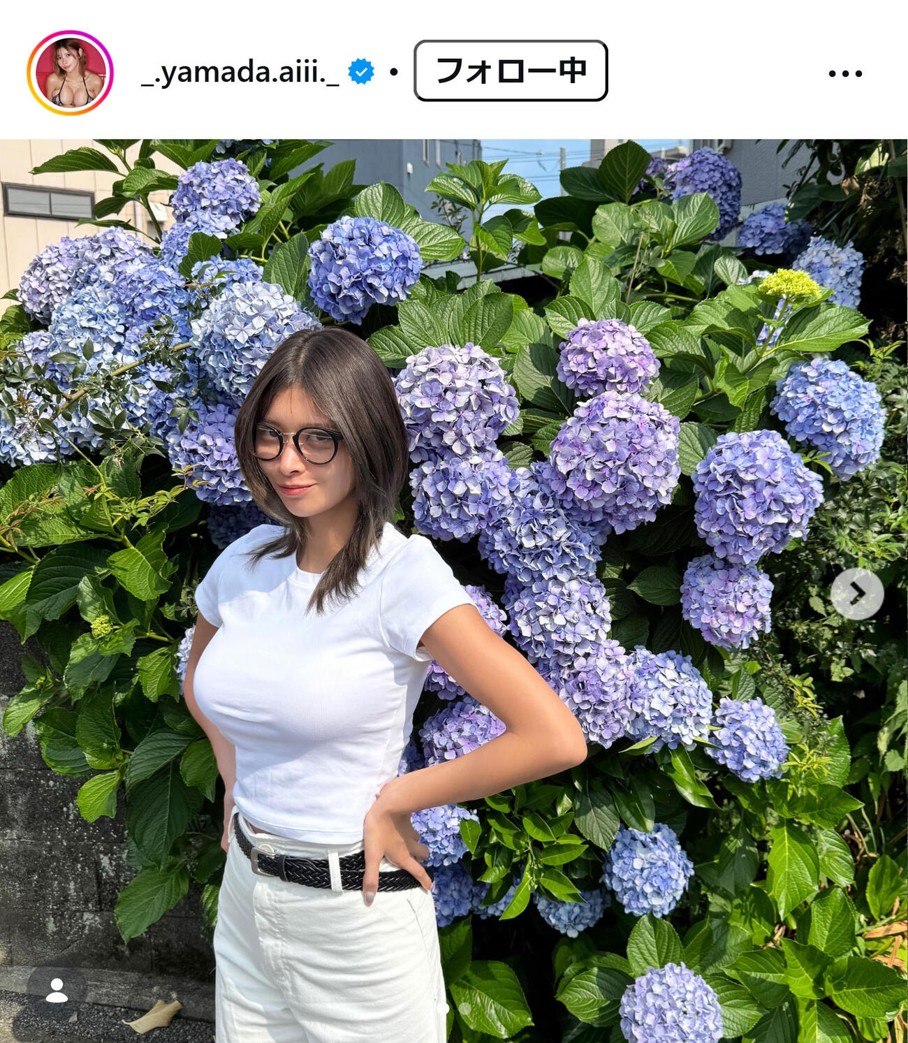 山田あいのインスタグラムから