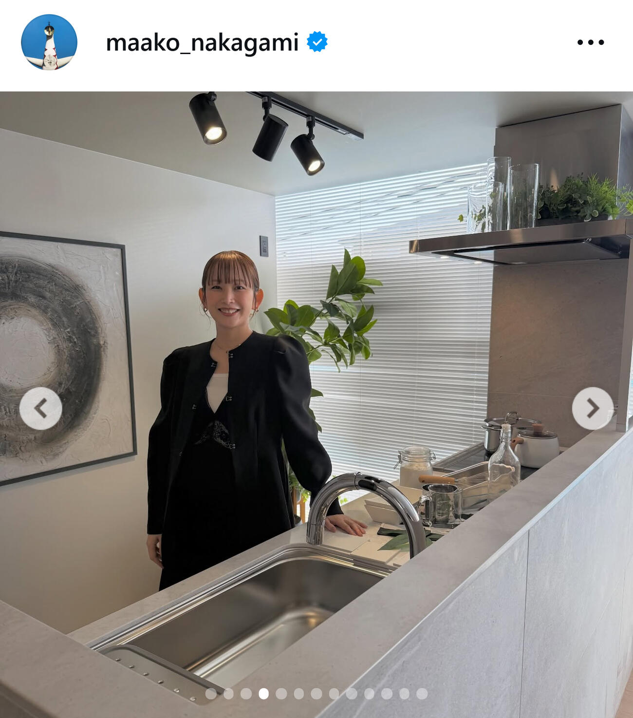 中上真亜子のインスタグラムから