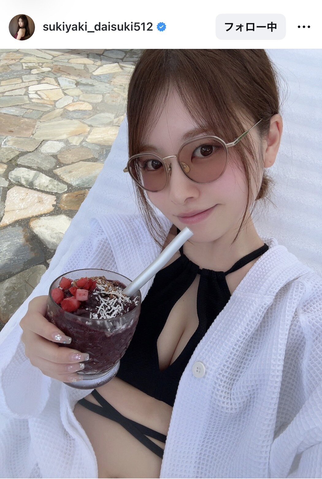 中西智代梨のインスタグラムから